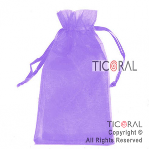 BOLSA LILA ORGANZA 24X19.5CM HS2629-7 x 1